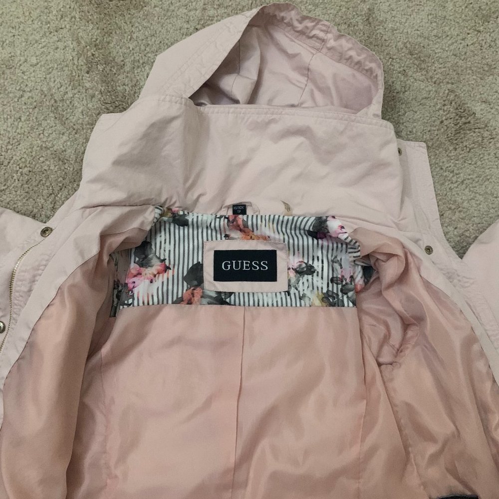 Guess Pink Trench Rain Anorak Coat XS - Picture 4 of 5
